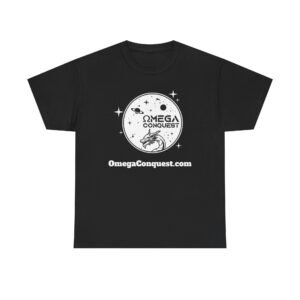 Classic Black&White 1st Generation OmegaConquest Galaxy Tee - Unisex Comforatable Heavy Cotton Tee for Sci-Fi Fans