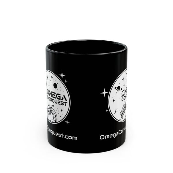 Omega Conquest Black Mug - 11oz - Image 2