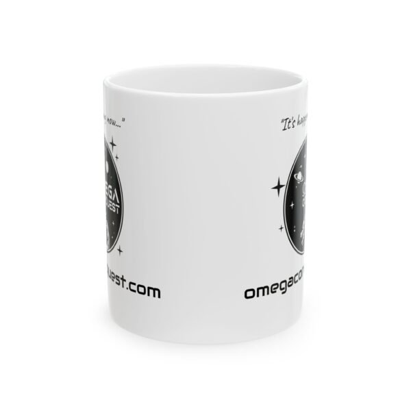 Omega Conquest Ceramic Mug - Unique 11oz - Space fantasy Coffee Cup with Inspirational Quote - Image 2