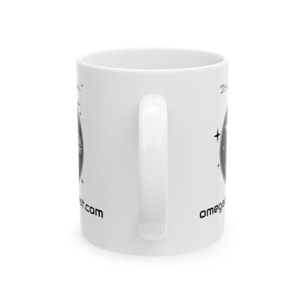 Omega Conquest Ceramic Mug - Unique 11oz - Space fantasy Coffee Cup with Inspirational Quote - Image 3