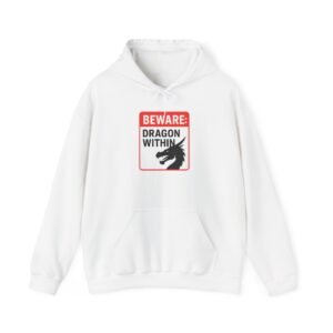 Dragon Within Hoodie, Great for Men's and Women's, Fantasy Lovers, Gamers, Martial Arts or Cool Casual Streetwear Unisex Pullover, Gift Idea