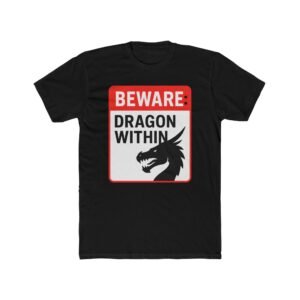 'Dragon Within' Crew neck Unisex Graphic Tee Perfect for Fantasy Lovers, Gamers, Martial Arts, Casual Comfy Everyday Shirt
