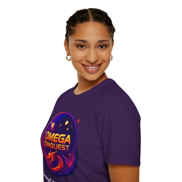 Omega Conquest Cosmic Dragon T-Shirt for Science Fiction Fan Merchandise - Image 4