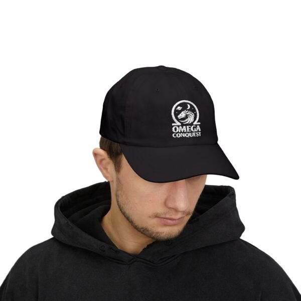 Omega Conquest Classic Cap (white label) - Cool Space Dragon Design - Image 7