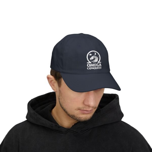Omega Conquest Classic Cap (white label) - Cool Space Dragon Design - Image 3
